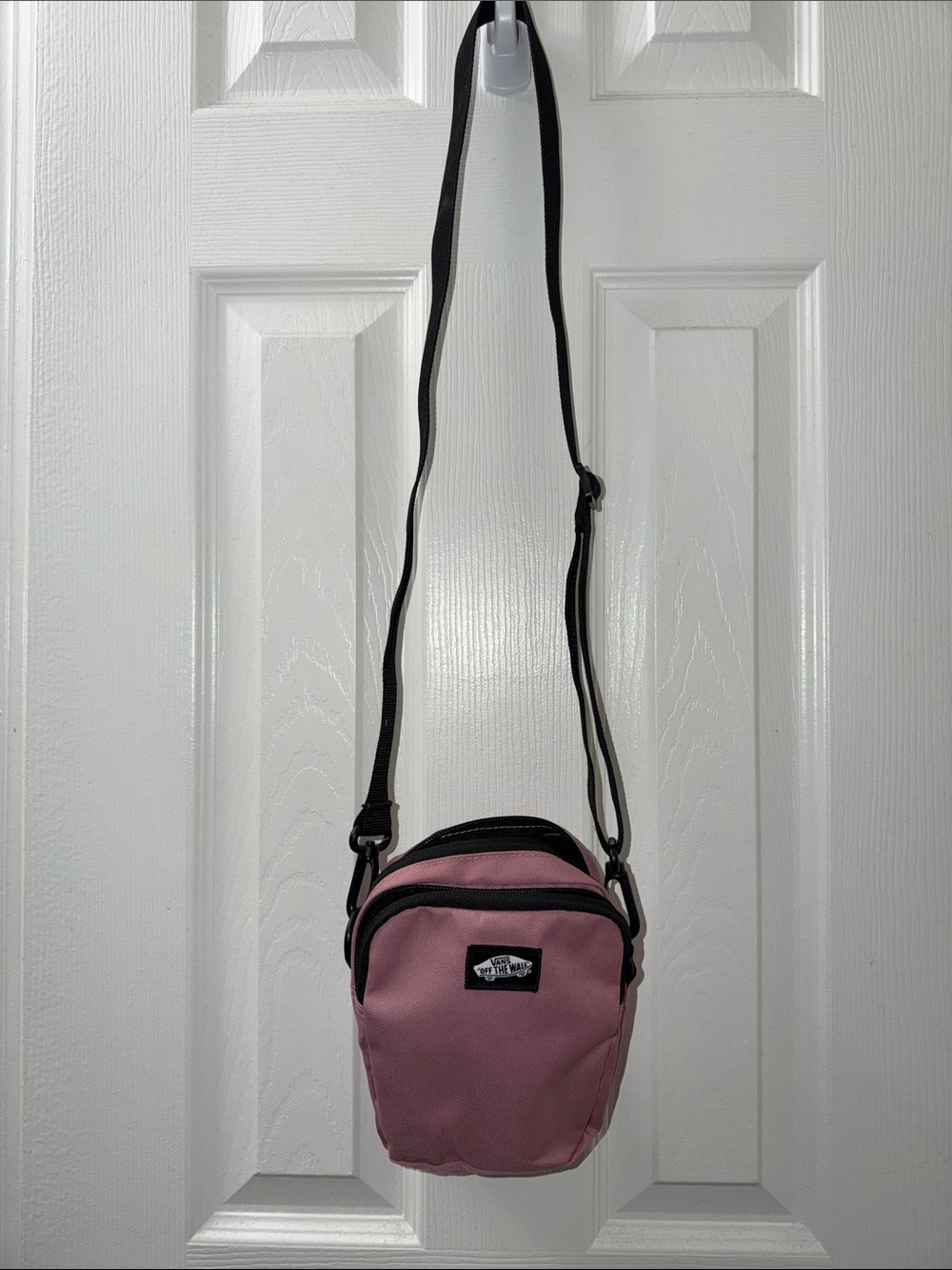 Vans Pink Crossbody Bag with Black Strap